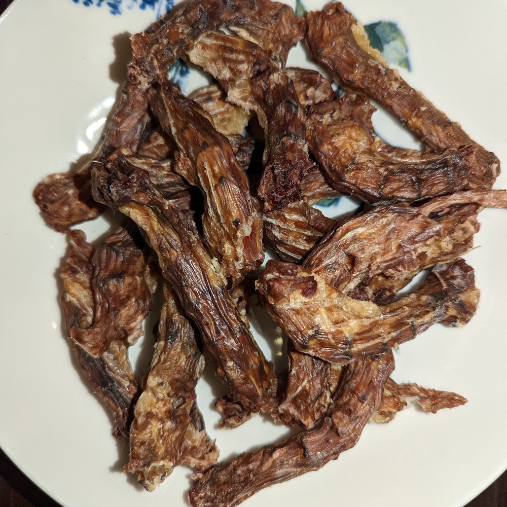 Dog treats dehydrated chicken necks
